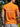 T-shirt orange l’amour du chien logo blanc