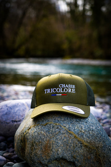 casquette chasse tricolore kaki