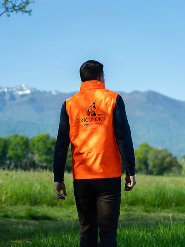 Softshell sans manches Chasse Tricolore - orange