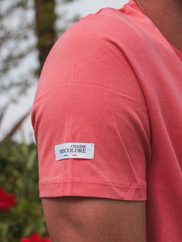 T-shirt Tête de chien unisexe - coral
