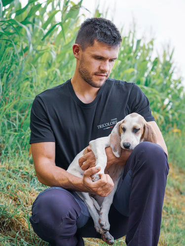 T-shirt L'amour du chien unisexe - noir