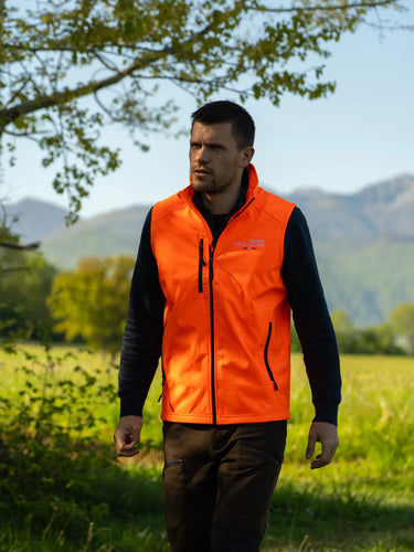 Softshell sans manches Valeurs Tricolores - orange