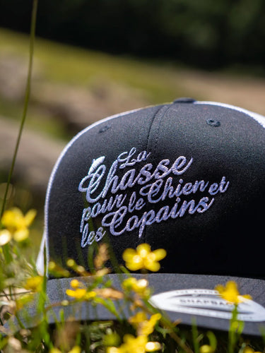 Casquette La chasse pour le chien et les copains - noir / blanc