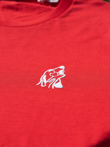 T-shirt Tête de chien unisexe - rouge