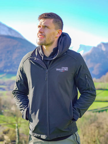 Veste softshell manches longues L'amour du chien - noir