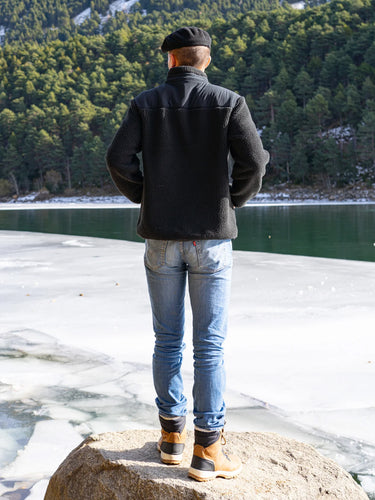 Veste sherpa premium - noir