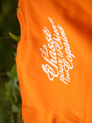 Sweat enfant Valeurs Tricolores  - orange logo blanc