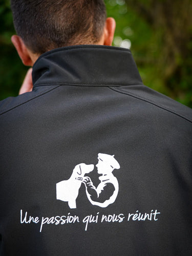 Veste softshell Passion qui nous réunit - Noir