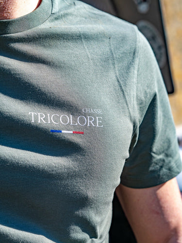 T-shirt Chasse Tricolore unisexe - kaki
