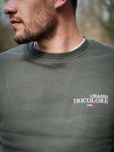 Sweat Les valeurs tricolores - kaki