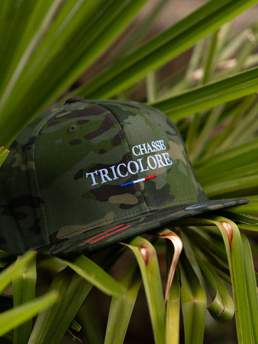 Casquette Chasse Tricolore - Camo Vert foncé