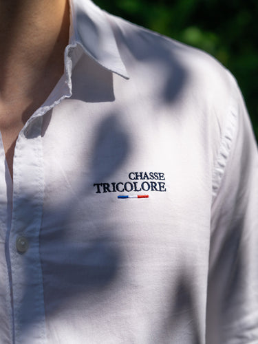 Chemise Homme Chasse Tricolore - Blanc