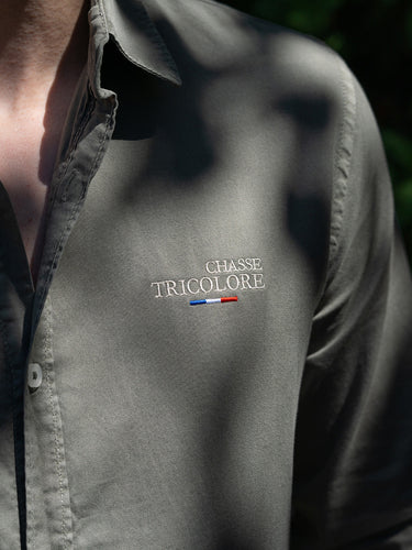 Chemise Homme Chasse Tricolore - Kaki
