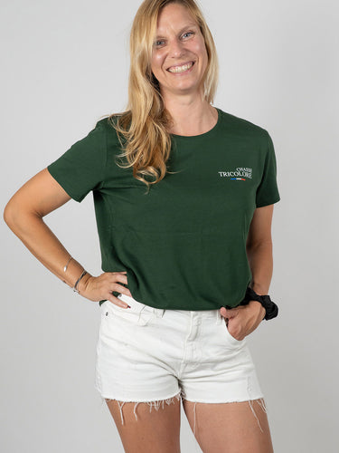 T-shirt Une passion qui nous réunit (femme) - Vert sapin