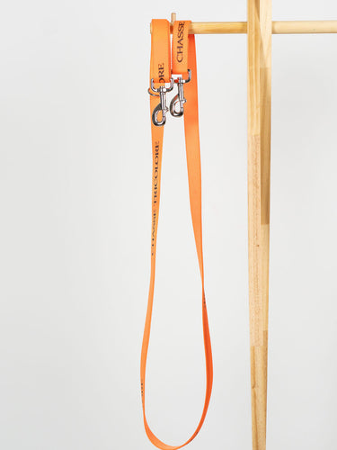 Laisse Plate Nylon Traqueur 1.8 m Orange