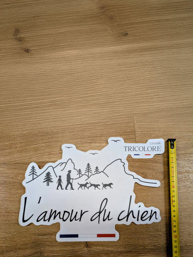 Autocollant Amour du chien grand format - nouveau modèle