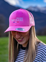 Casquette Chasse Tricolore - rose