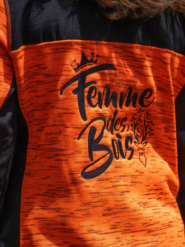 Veste Femme des bois - orange / noir