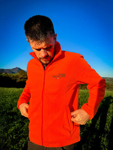 Polaire full-zipp Chasse Tricolore - orange