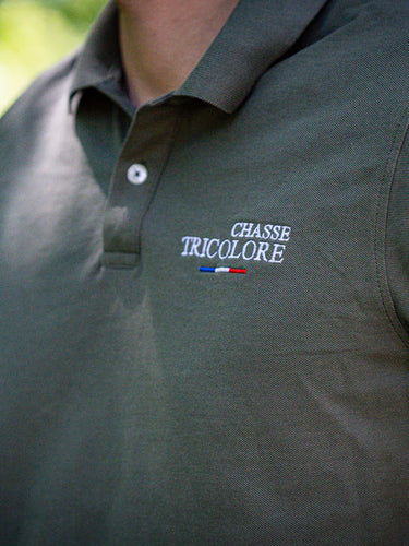 Le polo Chasse Tricolore - khaki