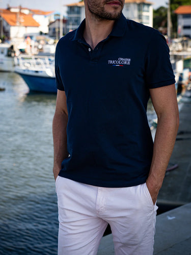 Le polo Chasse Tricolore - navy