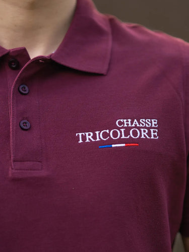 Le polo Chasse Tricolore - rouge bordeaux (homme)