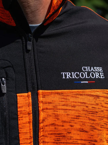 Veste sans broderie au dos - orange / noir