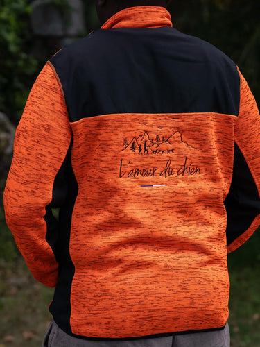 Veste L'amour du chien - orange / noir