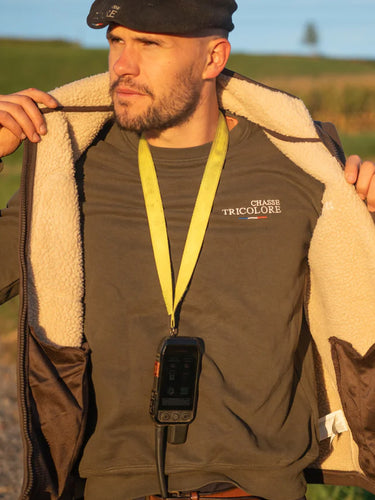 Veste sans manches Sherpa - marron unisexe