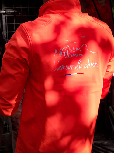 Veste softshell Amour du chien - orange