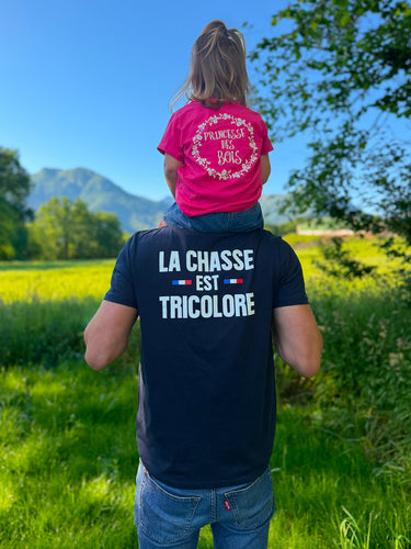T-shirt La chasse est tricolore - navy